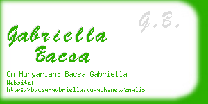 gabriella bacsa business card